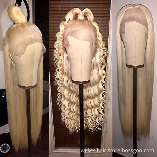 Brazilian 613 Lace Frontal Wigs Cheap Human Lace Wig 180% 210% Density 13x4 Blonde Lace Frontal Wigs Pre Plucked For Black Women